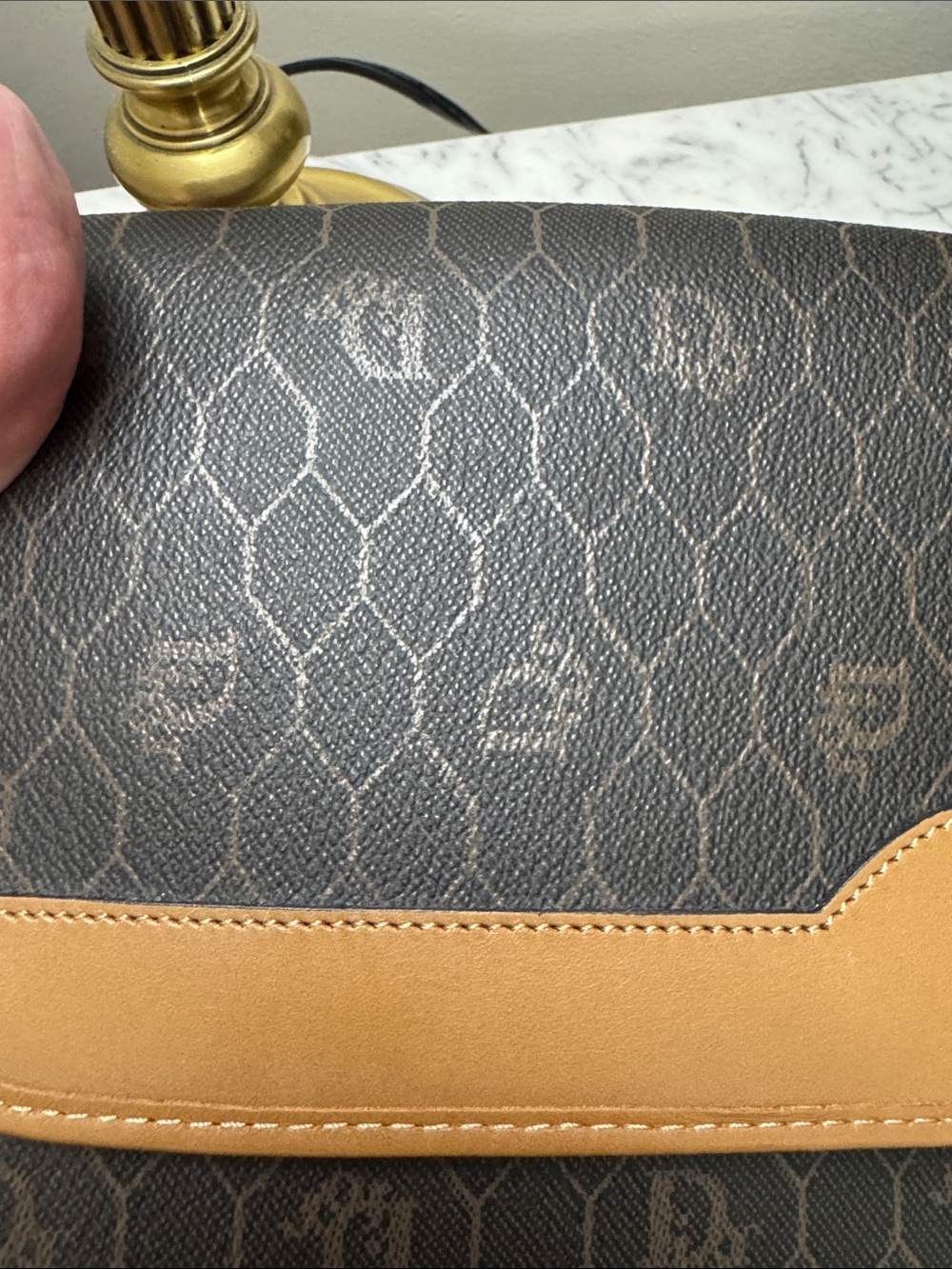 Christian Dior Vintage Honeycomb Crossbody Clutch - Picture 3 of 15